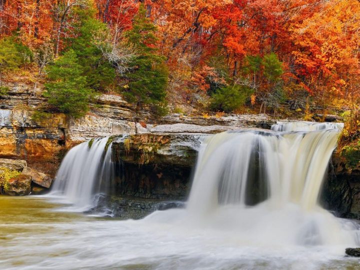 Smoky Mountains Fall Waterfall